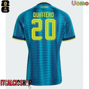 Colombia Juan Fernando Quintero #20 Seconda Maglia Mondiali 2026 Manica Corta